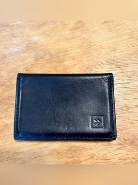 Thread bifold wallet cardholder black leather